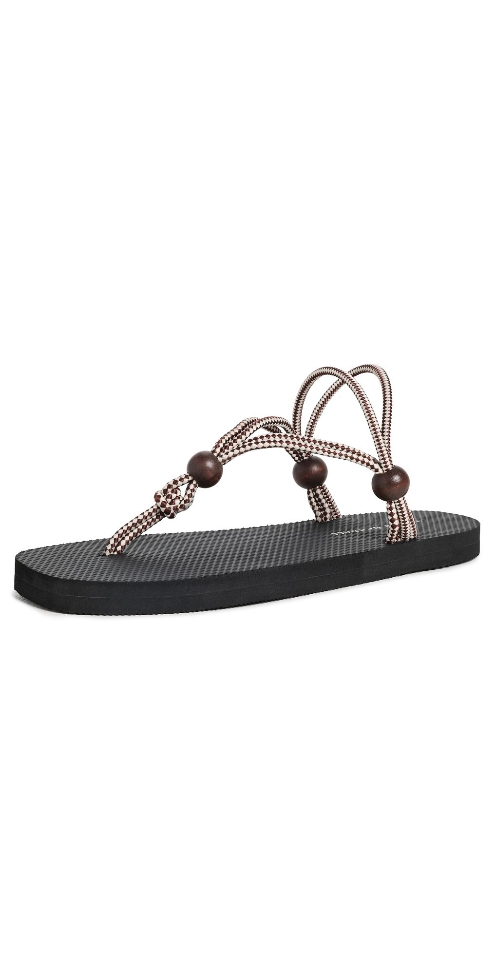 Loeffler Randall Mika Corded Sport Sandals Brown/Cream/Black 7