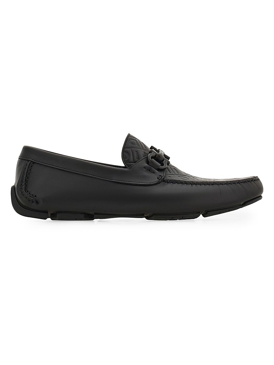 Men's Parigi Leather Moccasins - Nero - Size 12