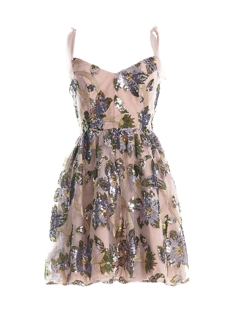 Women's Kaitrin Sequin Fit & Flare Minidress - Lilac Multi - Size XXL