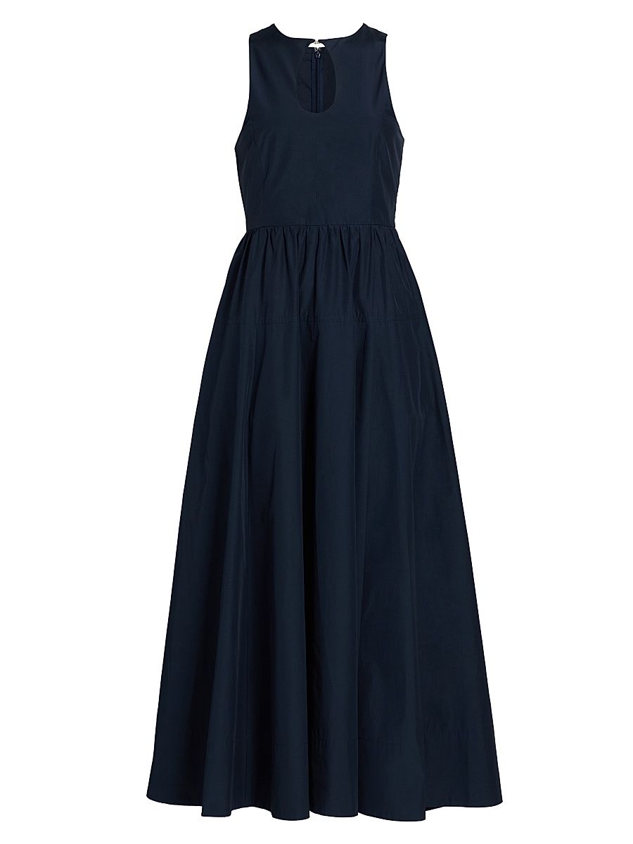 Women's Melodie Poplin Fit & Flare Dress - Navy - Size 12