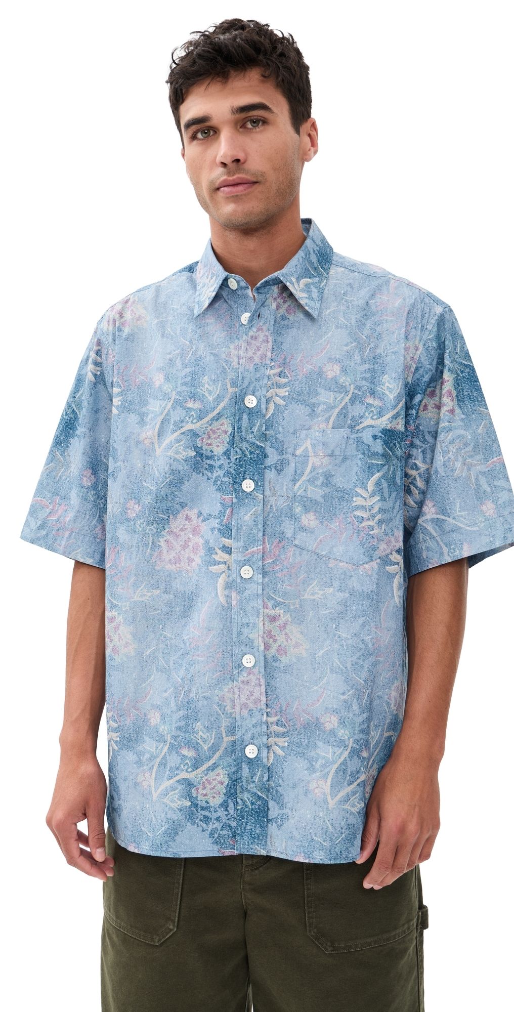 Isabel Marant Labilio Tropical Shirt Blue L