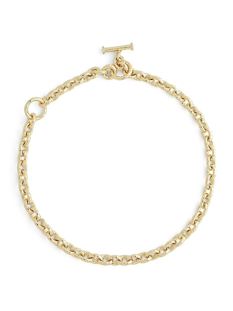 Women's Farrier 18K Gold-Plated & Crystal Lariat Necklace - Gold