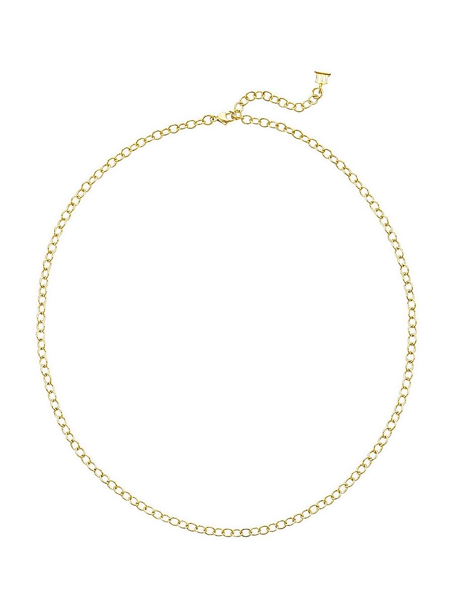 Women's Florence86 18K Yellow Gold Extra-Small Oval Link Necklace Chain/18" - Yellow Gold
