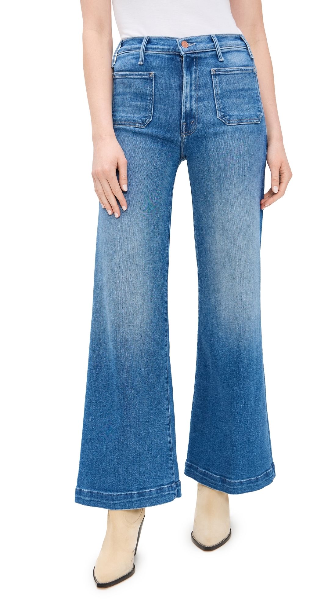 MOTHER Hustler Roller Patch Pocket Sneak Jeans Piece By Piece 27