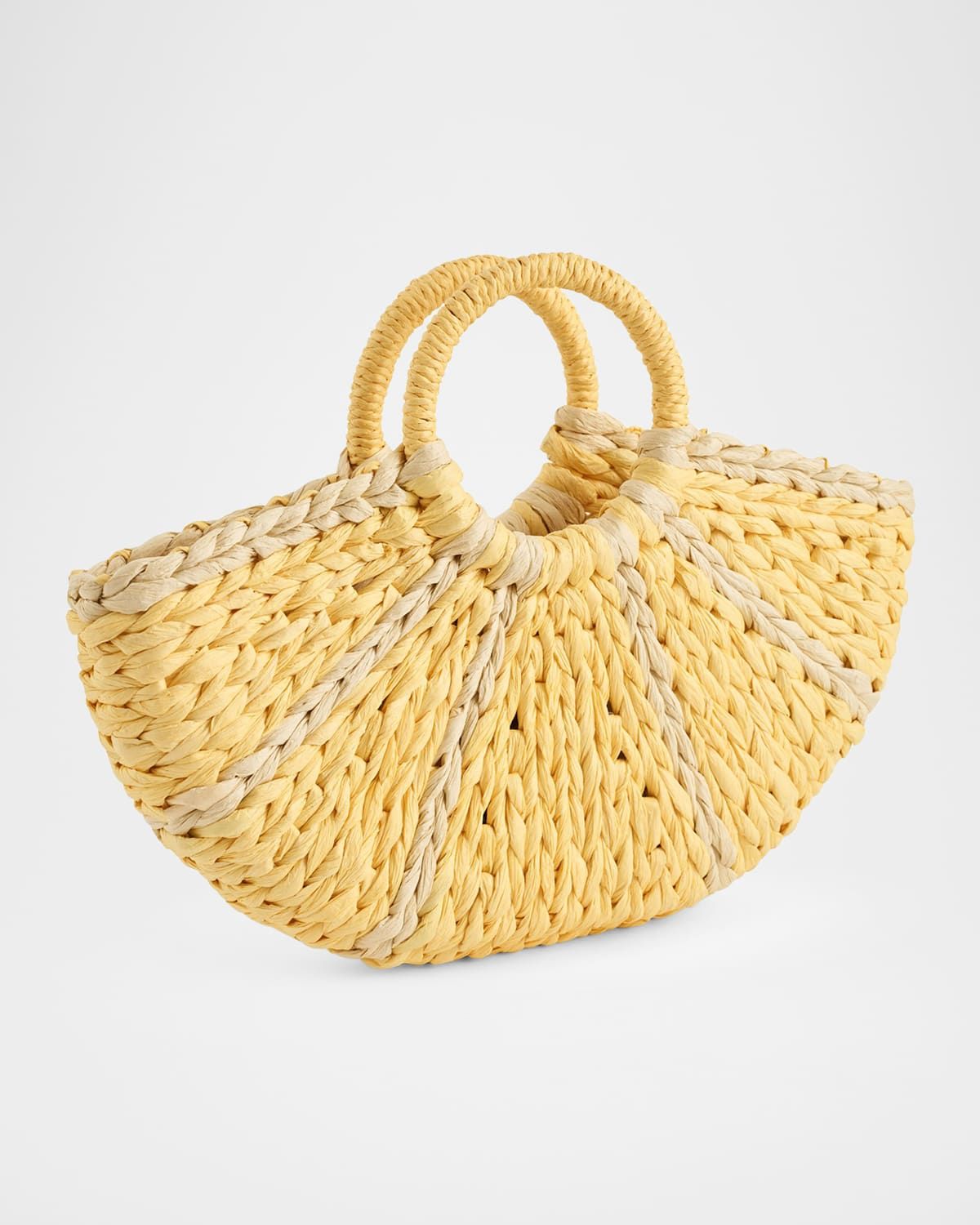 Girl & apos;s Lemon Straw Tote Bag