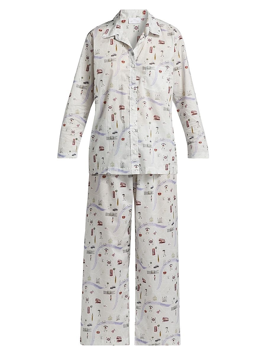 Women's London Cotton Pajamas - London Travel Series - Size Large