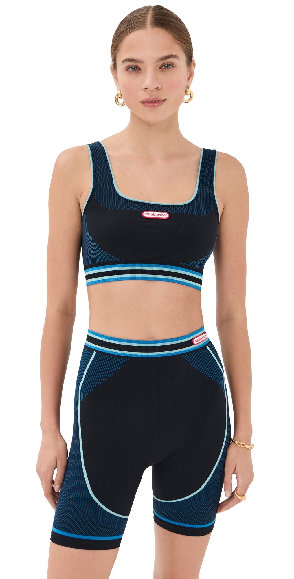 Casablanca Womens Seamless Bralette Blue/Multi L/XL