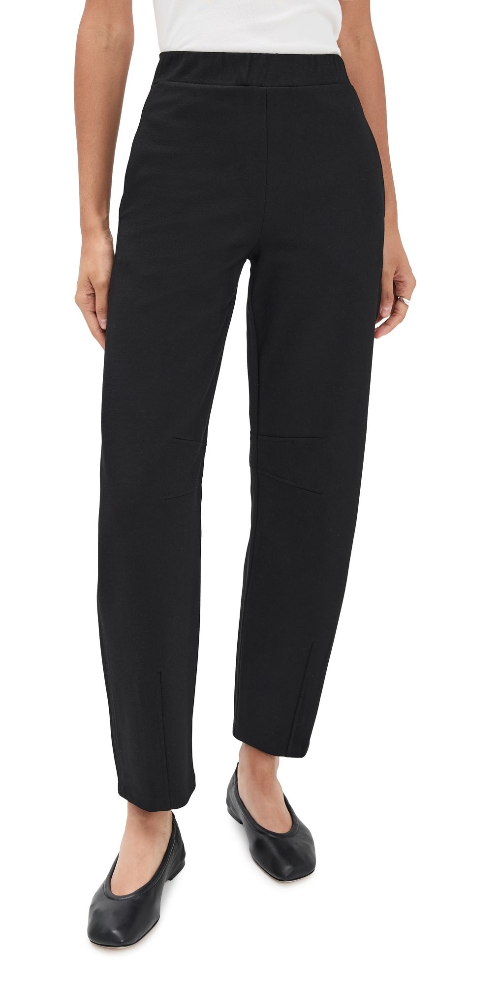 ALIGNE Markus Ponte Barrel Leg Trousers Black 14