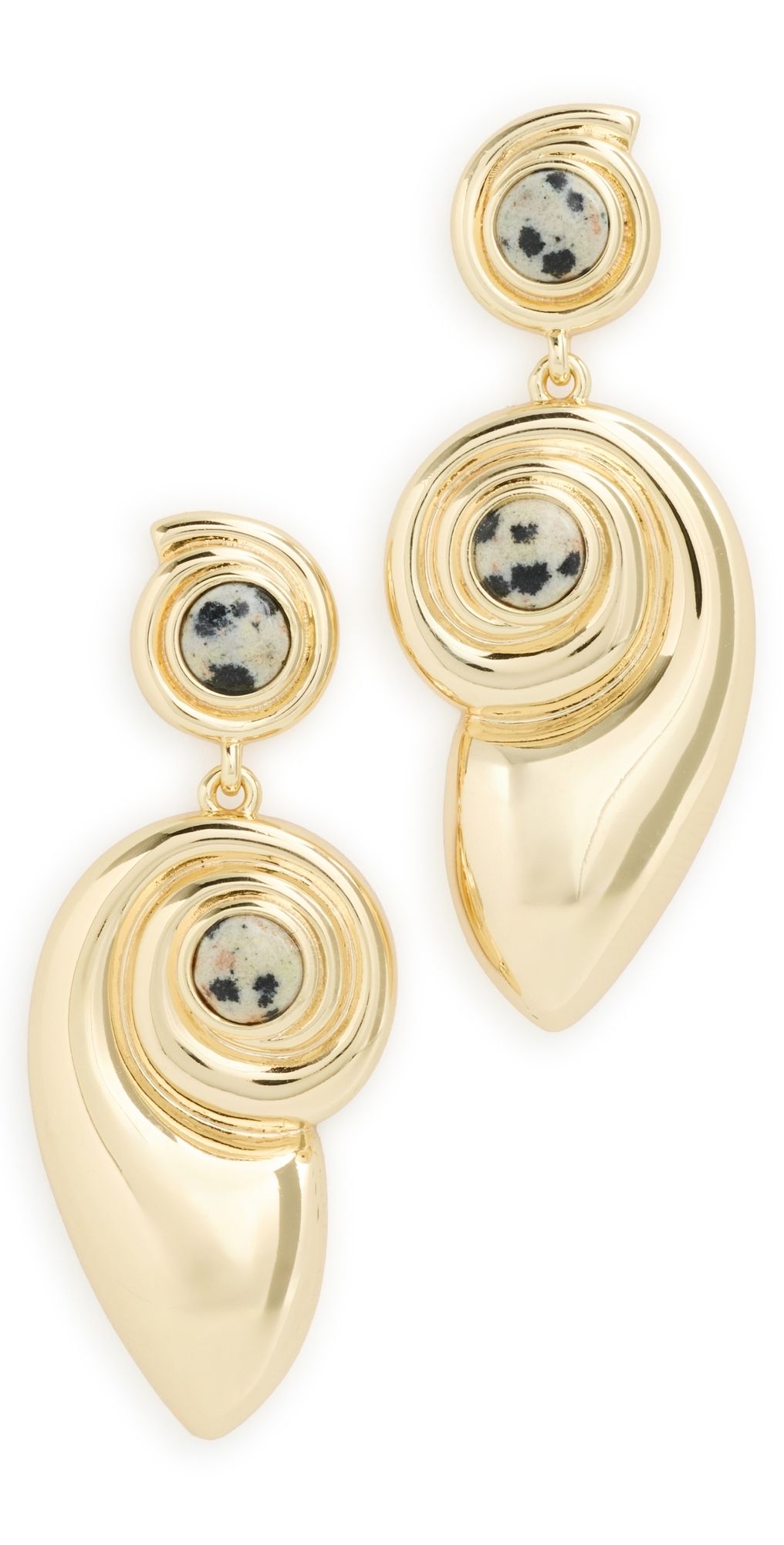 Luv Aj The Palma Shell Statement Earrings Gold One Size