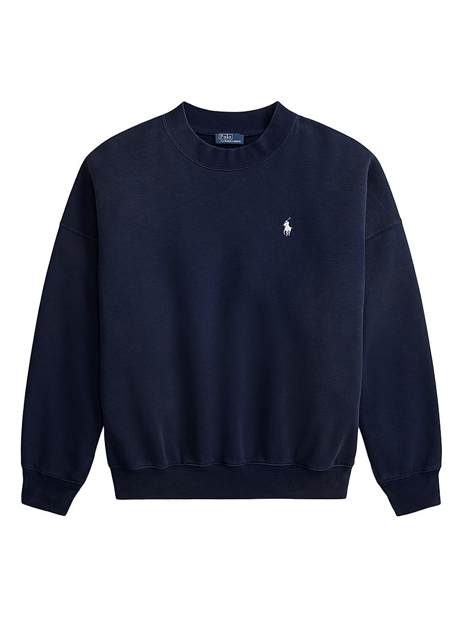 Women's Logo Cotton-Blend Sweatshirt - Newport Navy - Size XL