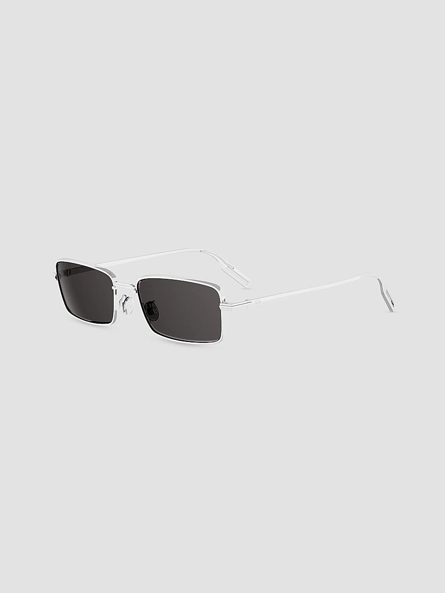 Men's Dior BlackSuit S21U 57MM Rectangular Sunglasses - Silver Grey