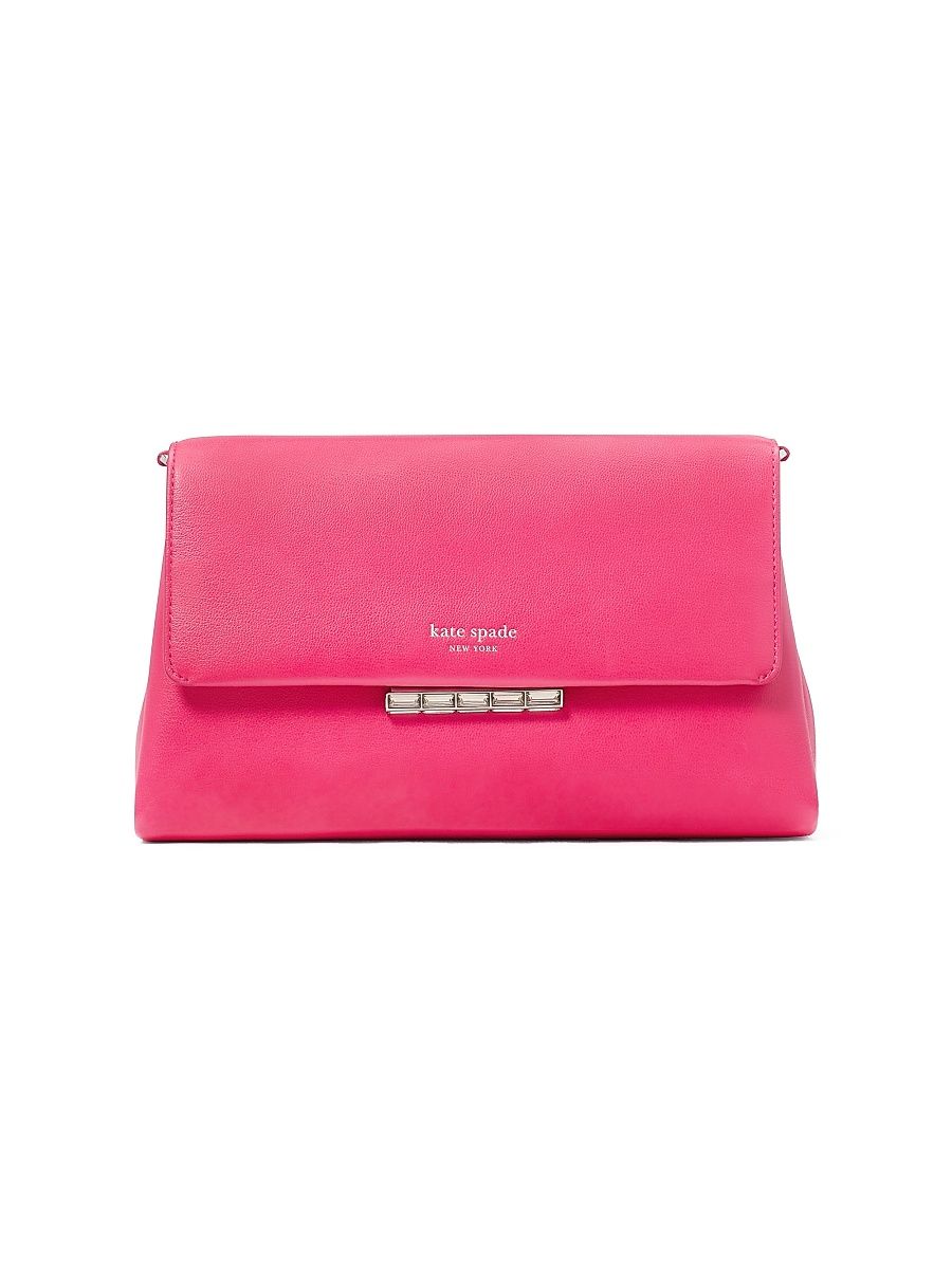 Women's Grace Embellished Leather Clutch - Rosehip