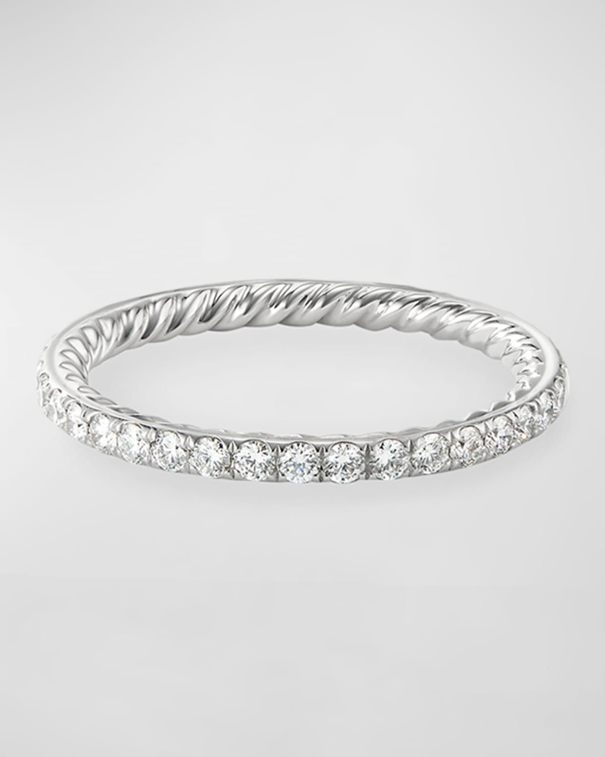 DY Eden Band Ring with Gemstones in Platinum