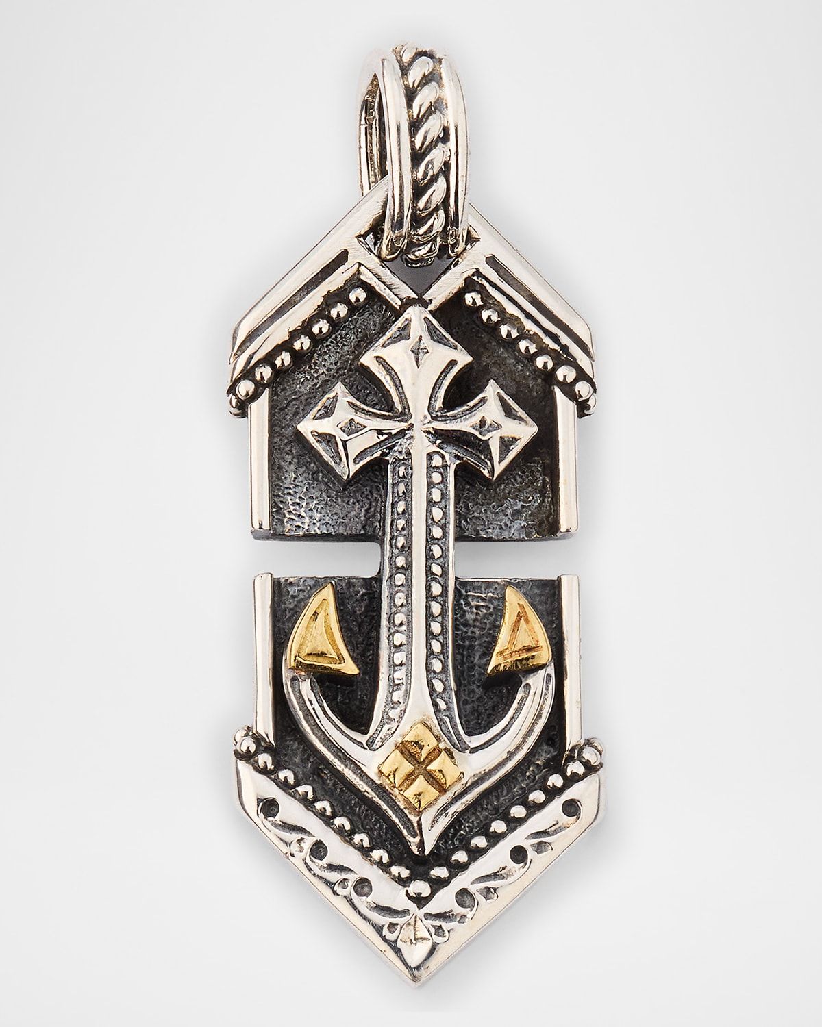 Men & apos;s Hydra Sterling Silver and 18K Gold Pendant