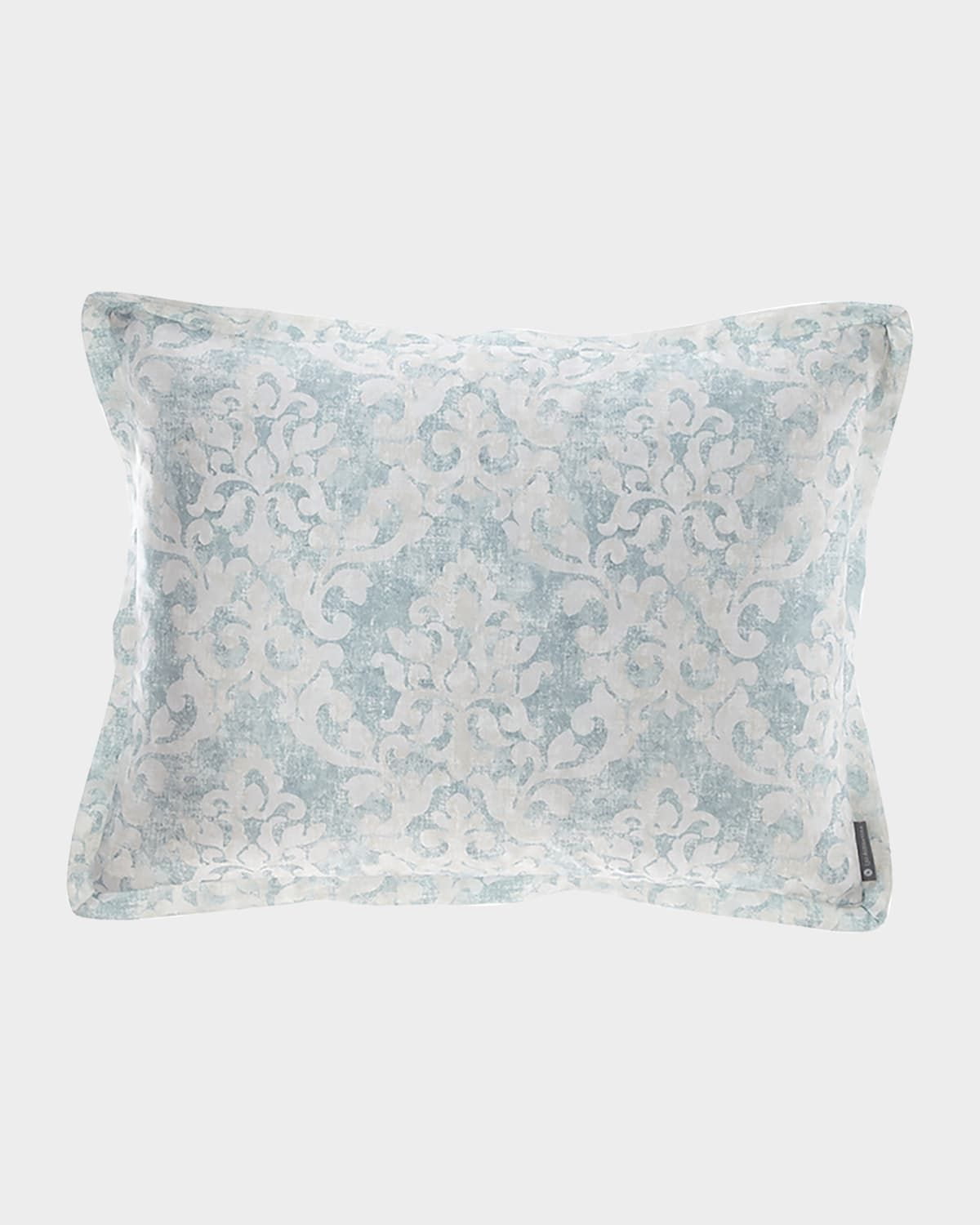 Milan Standard Pillow Spa Faded Damask Venetian Linen 20 x 26