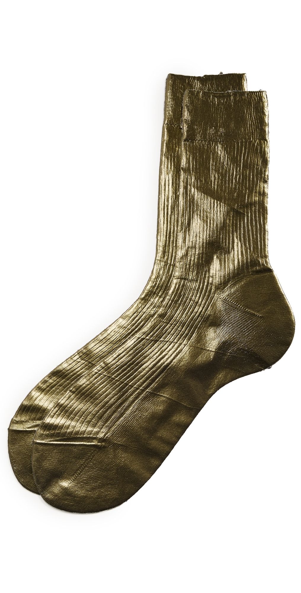 Maria La Rosa Laminated Ribbed Socks Bosco One Size