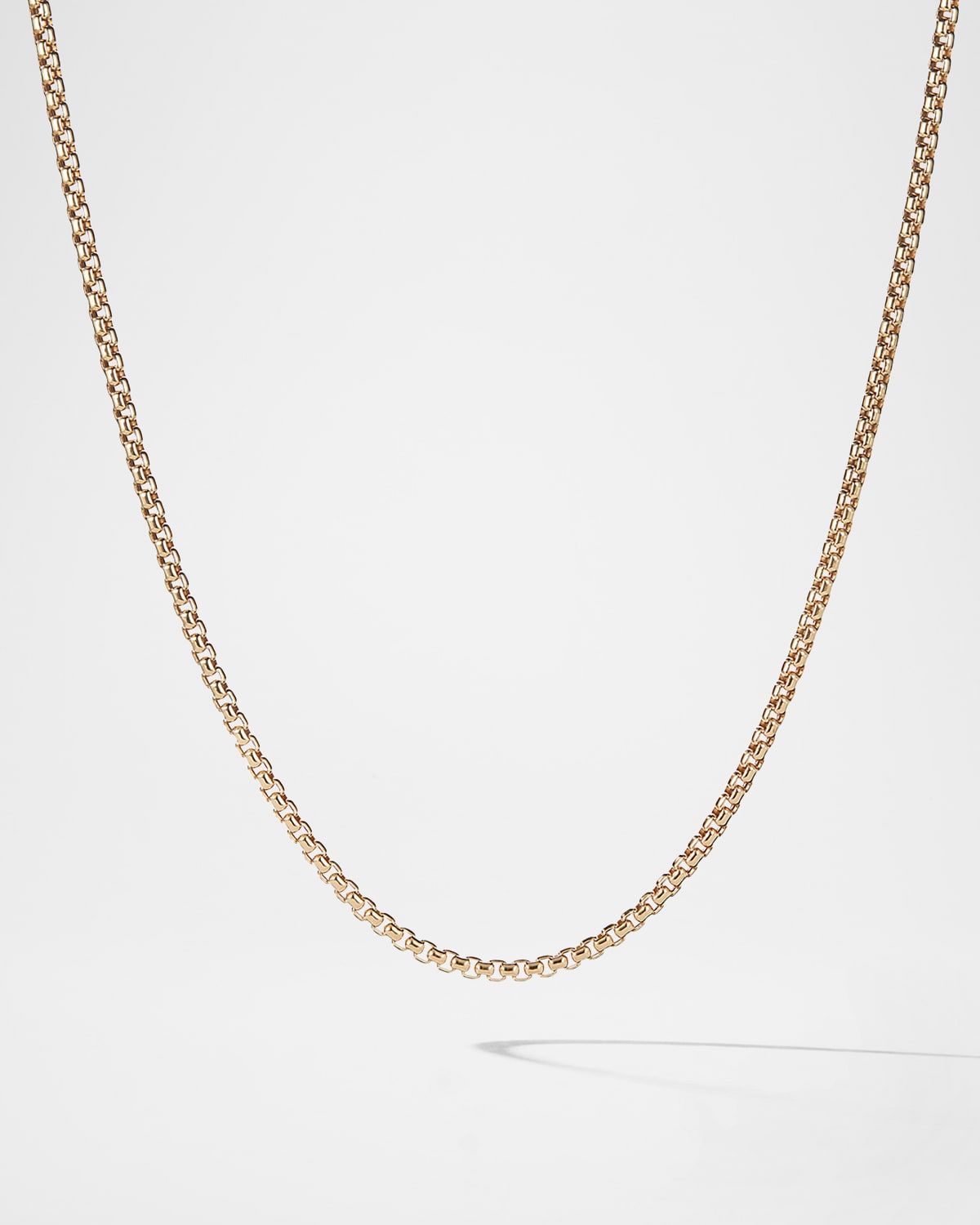 Men & apos;s Box Chain Necklace in 18K Gold, 2.7mm, 20"L