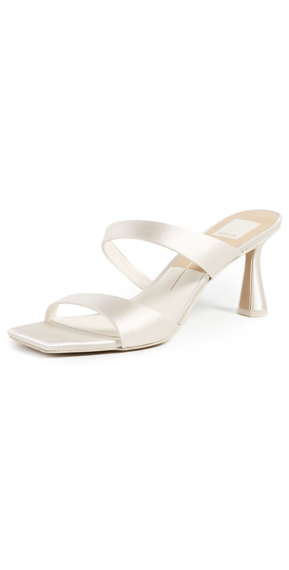 Dolce Vita Icelyn Sandals Ivory Satin 7.5