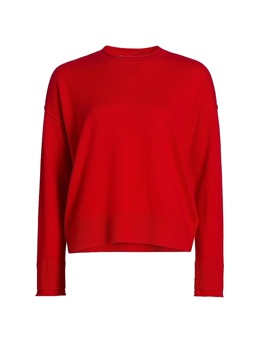 Women's Easy Cashmere Crewneck Sweater - Postbox - Size Large