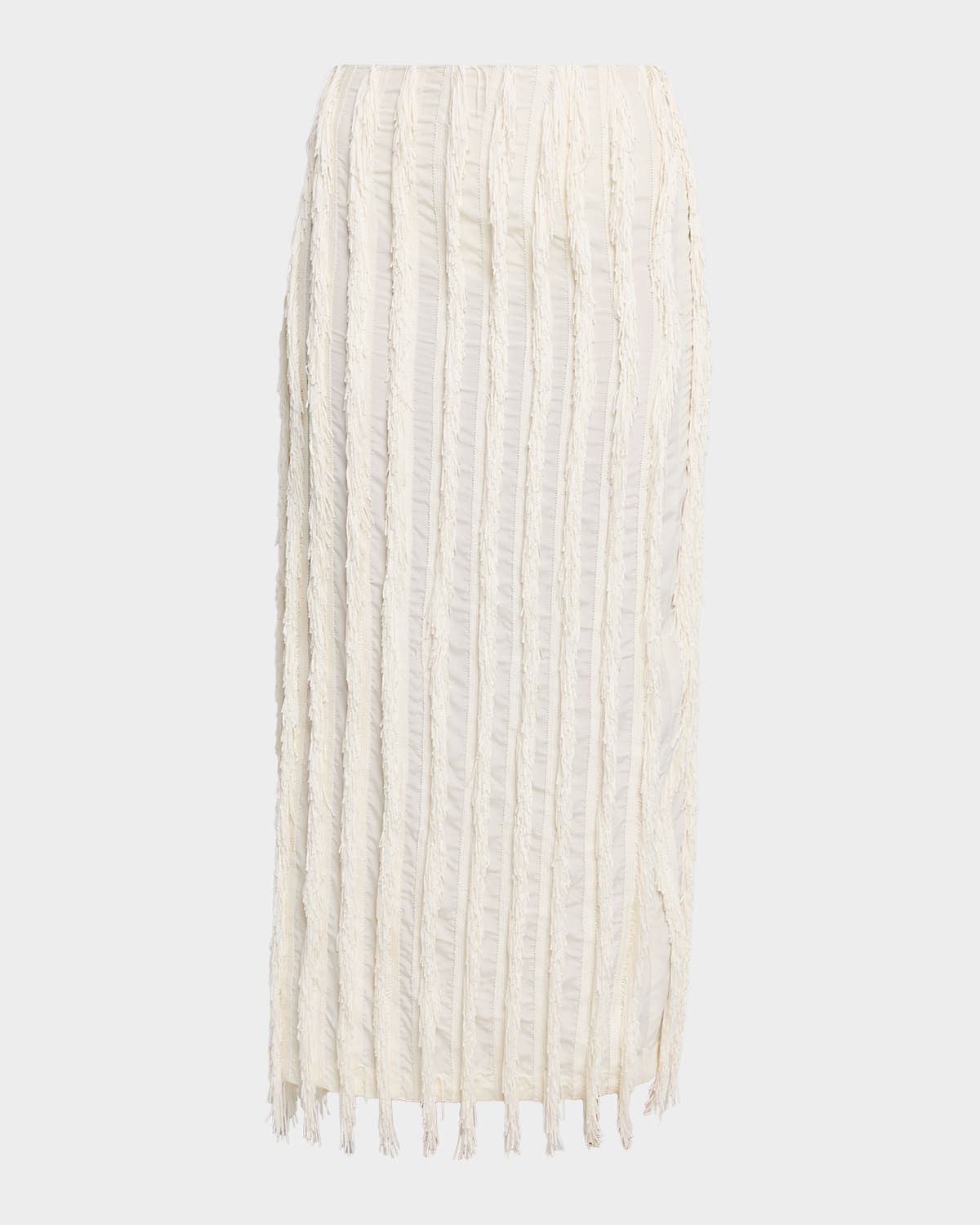 Merino Wool/Silk Pleated Maxi Skirt