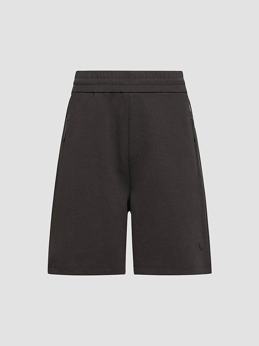 Men's Shorts in Interlock Cotton Blend - Black - Size XXL