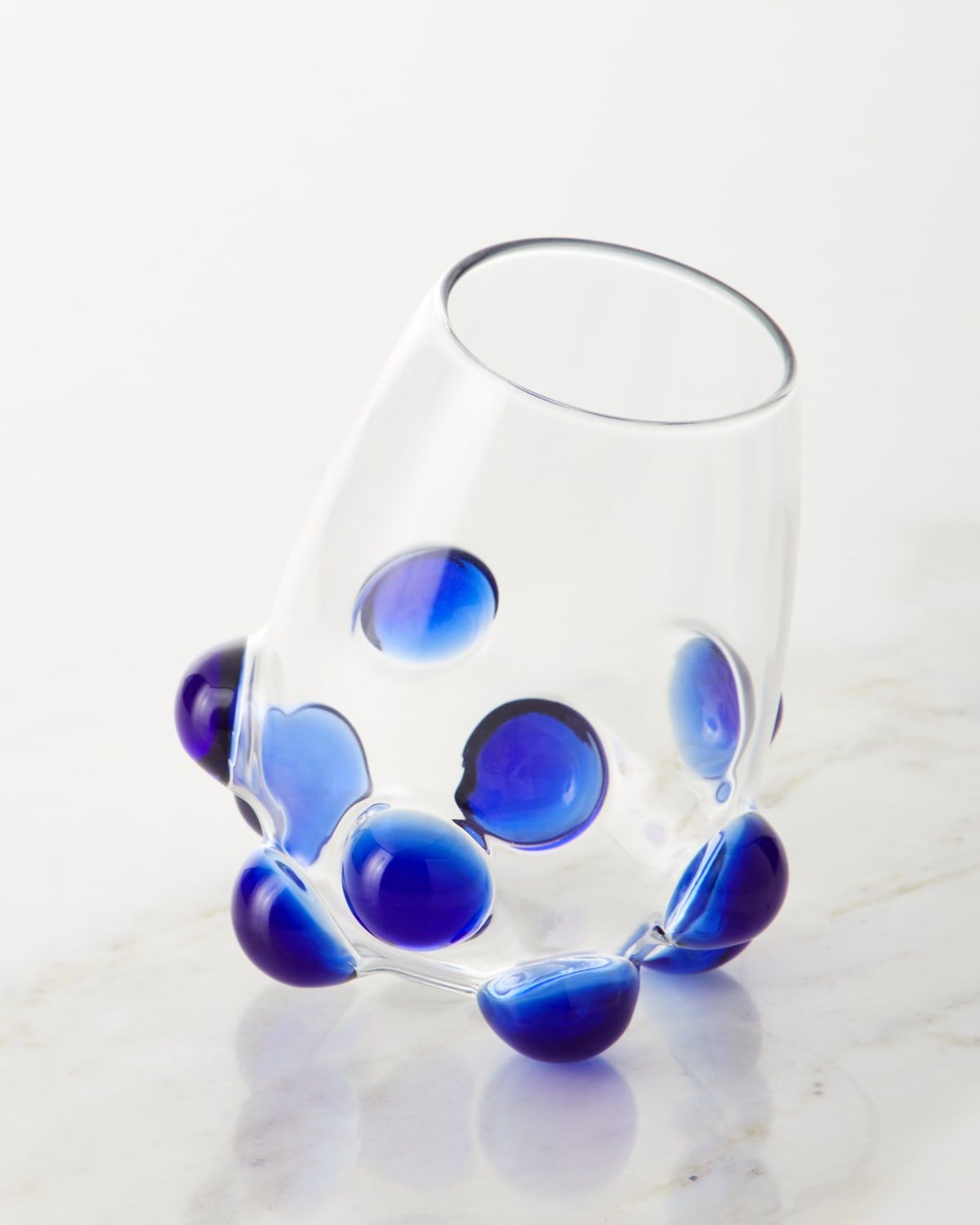 Bubble Wine Glass, Blue