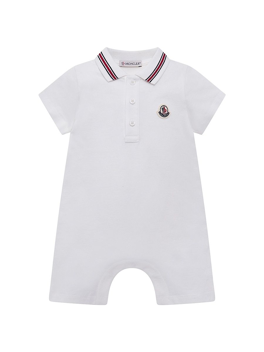 Baby Boy's Romper in Cotton Piquet - White - Size 18 Months