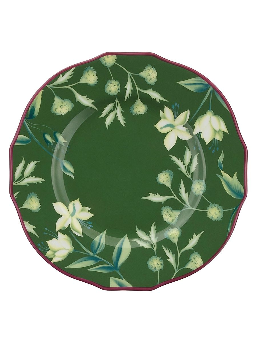 Florenza Porcelain Dessert Plate - Dark Green
