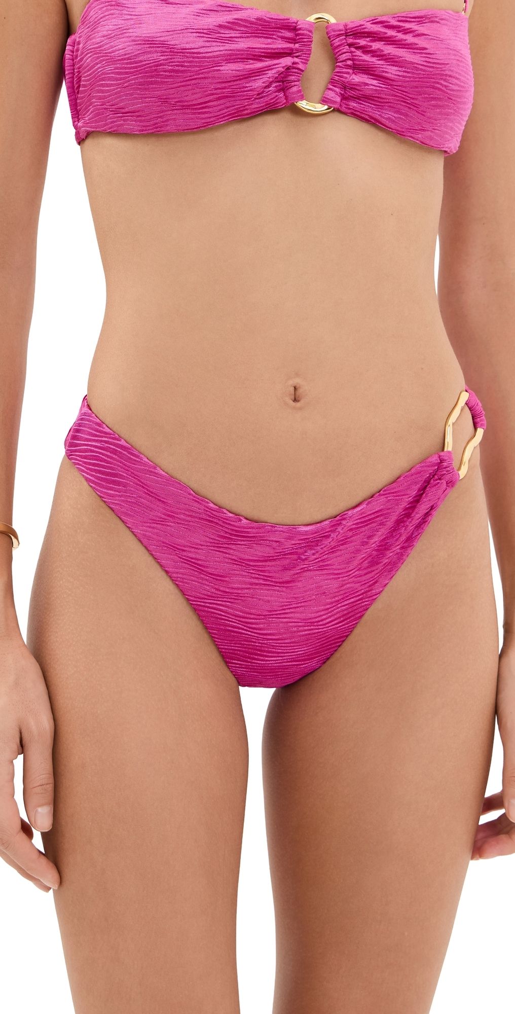 Peixoto Noah Bikini Bottoms Magenta Waves XS