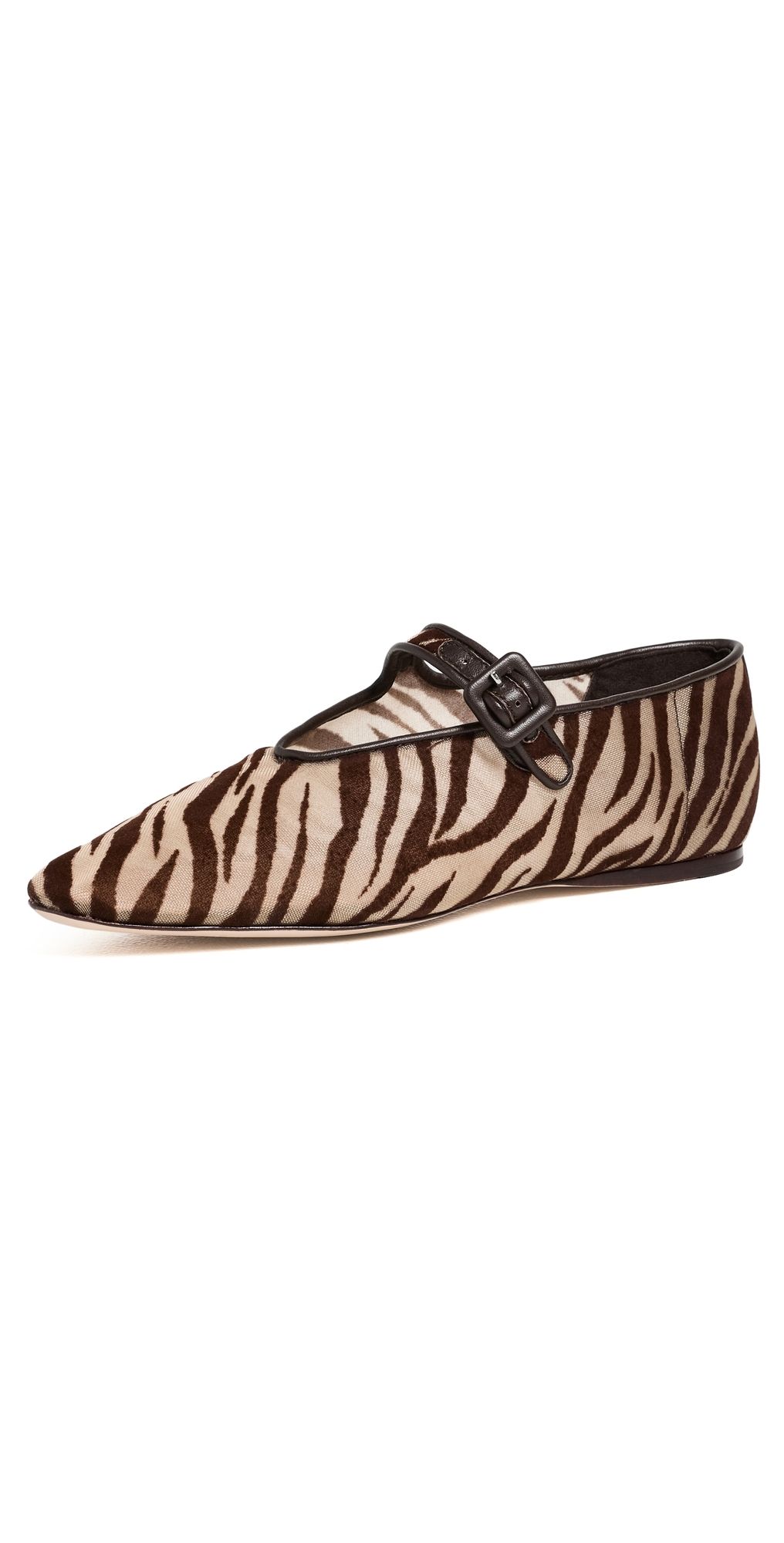 Loeffler Randall Junia Mary Jane Flats Zebra 6.5