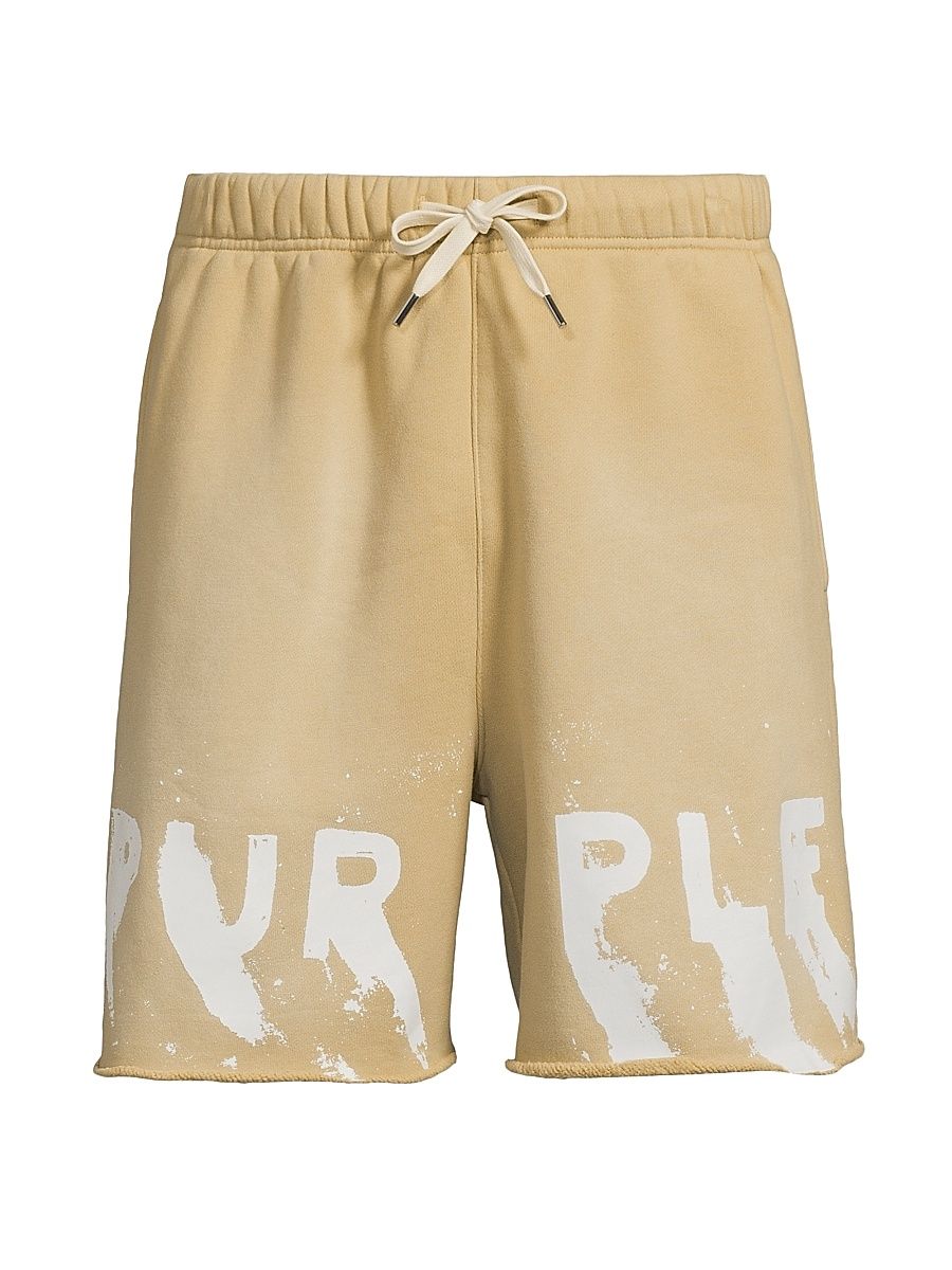 Men's Logo Cotton Fleece Shorts - Tan - Size XXL