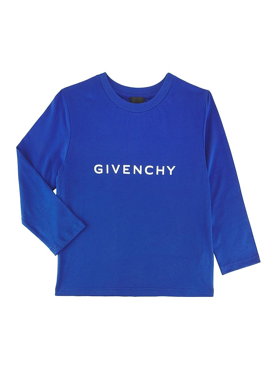 Little Kid's Logo Long-Sleeve T-Shirt - Electric Blue - Size 12