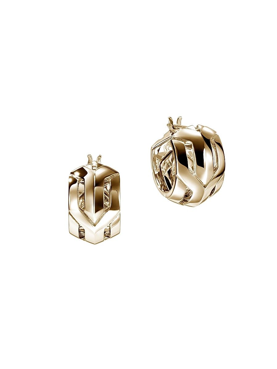 Women's Icon 14K Yellow Gold Hoop Earrings - Gold