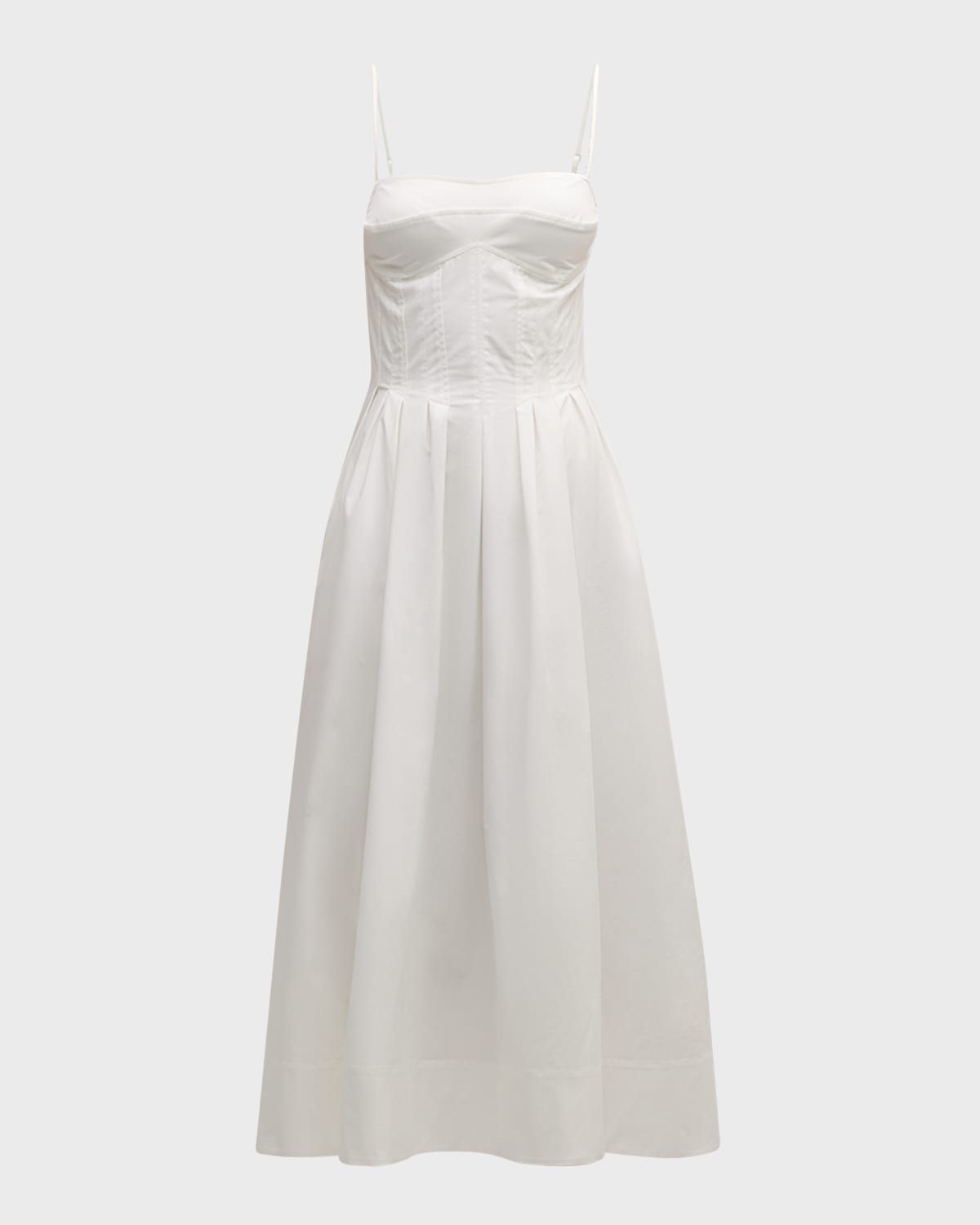 Kittiya Sleeveless A-Line Midi Bustier Dress