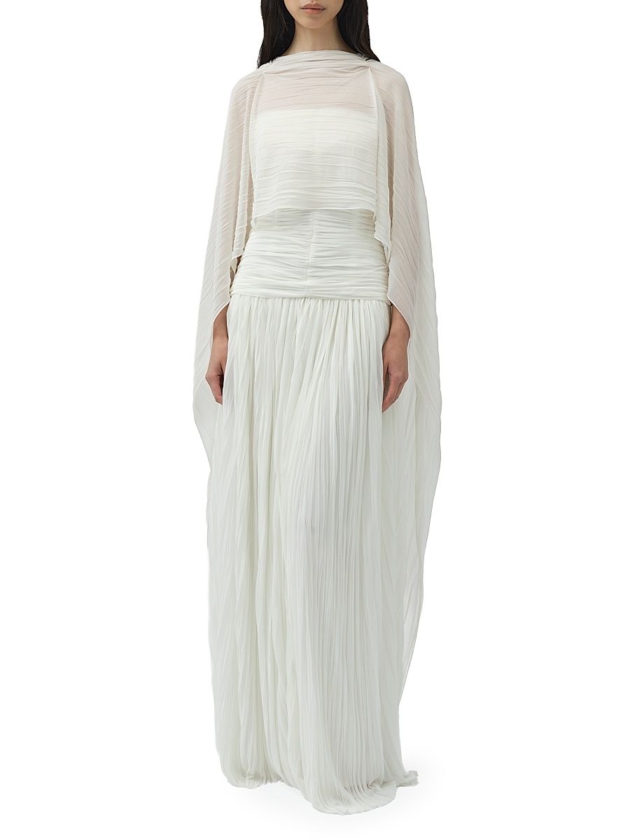Women's Genoa Sheer Jersey Cape - Ivory