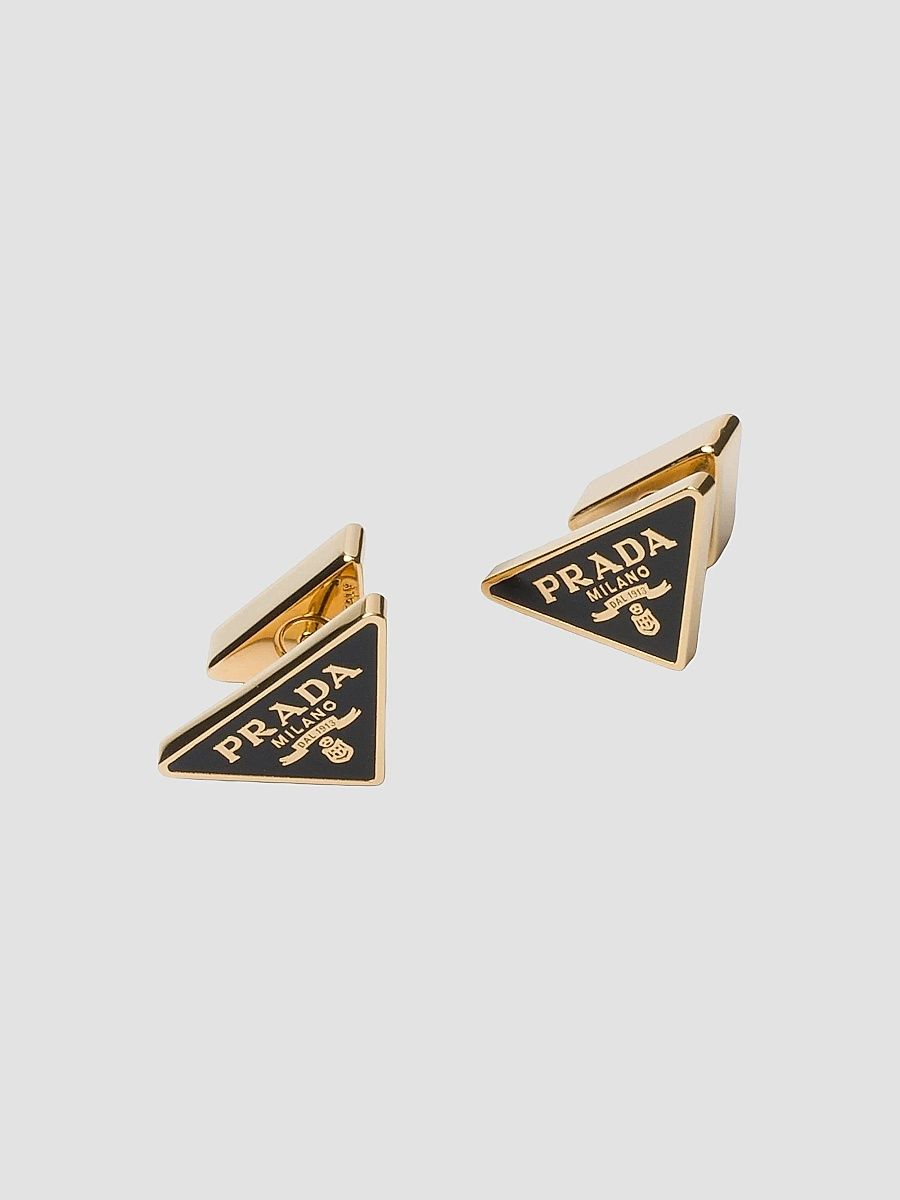 Prada Women's Enameled Metal Earrings - Gold