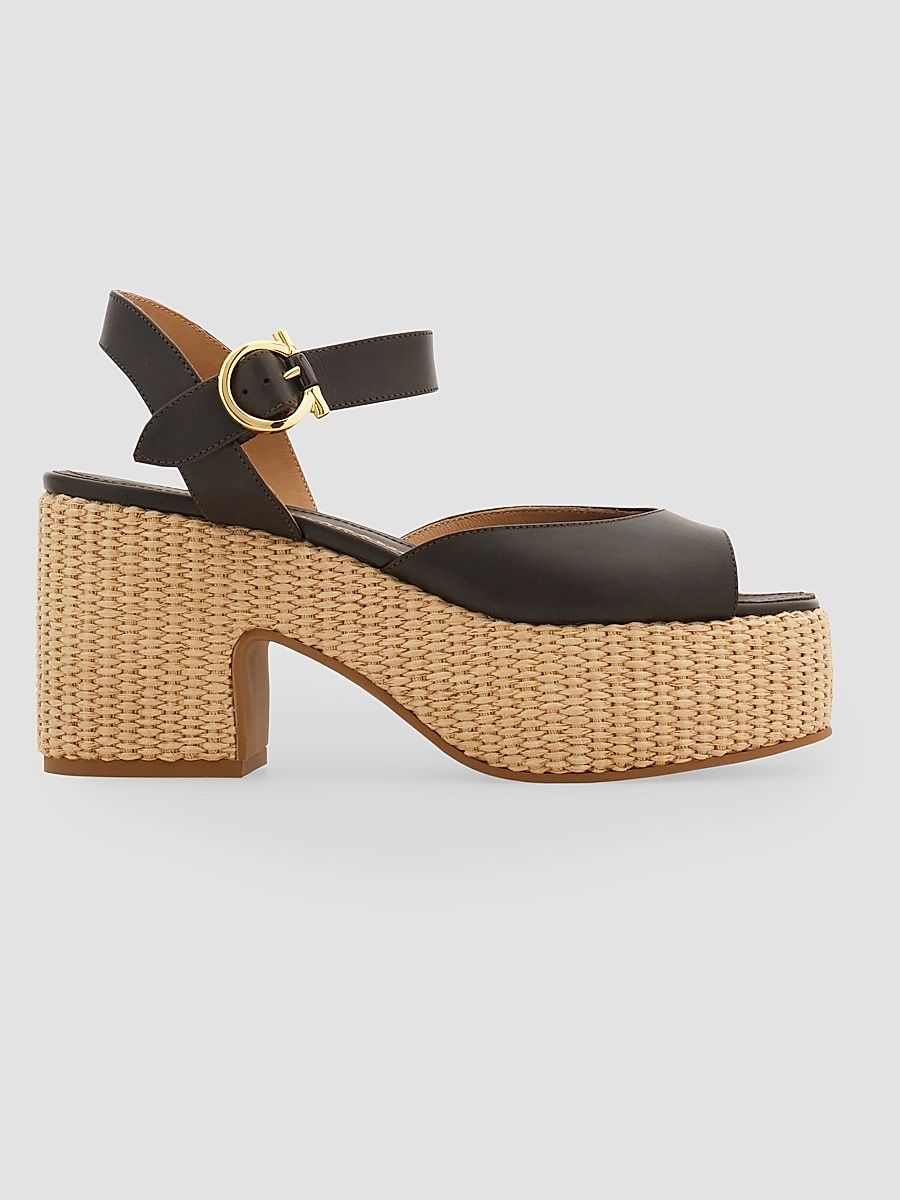 Women's Nerea 90MM Leather Espadrille Sandals - Naturale Biscotto - Size 11