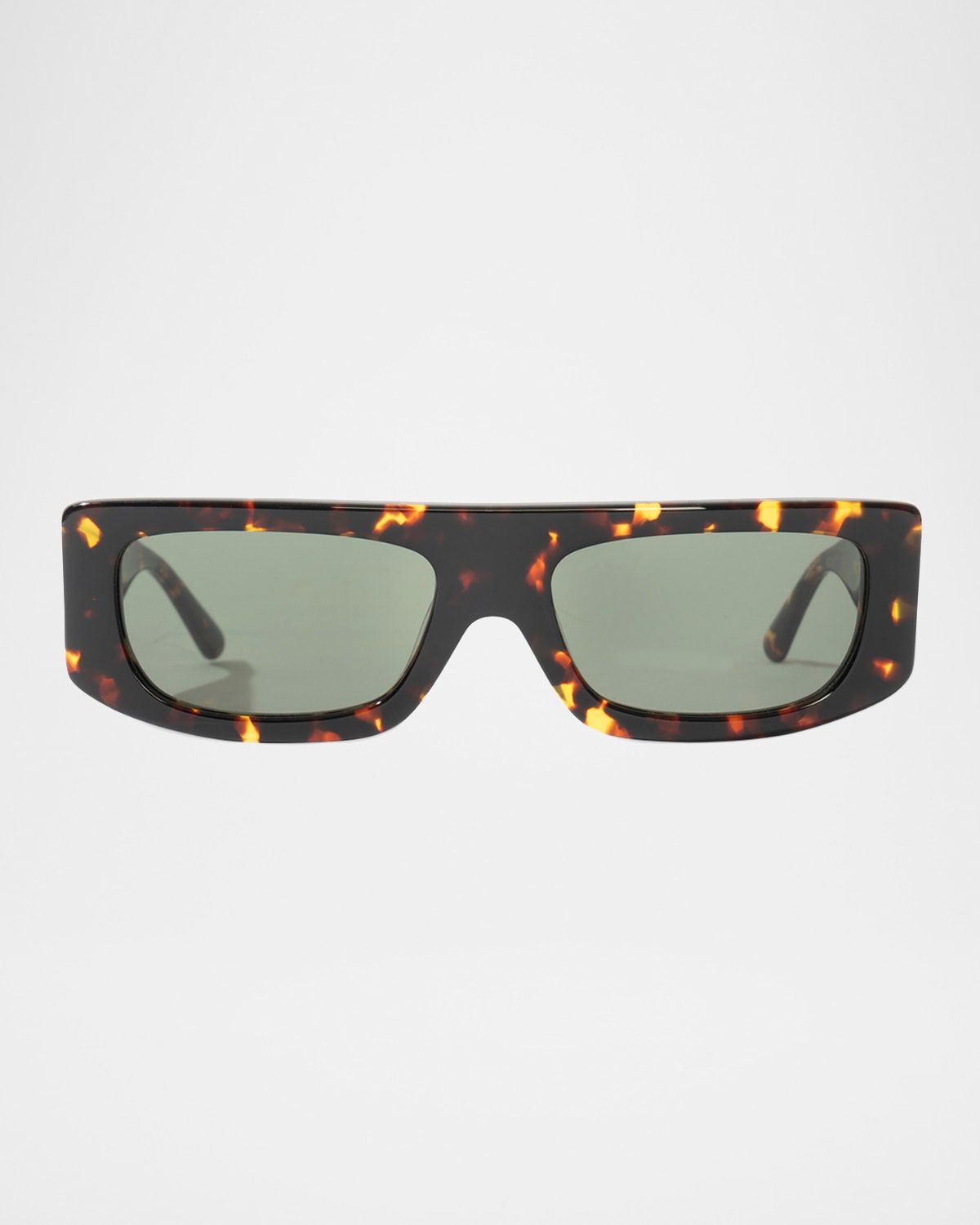 Bel-Air Rectangular Semi-Shield Acetate Sunglasses