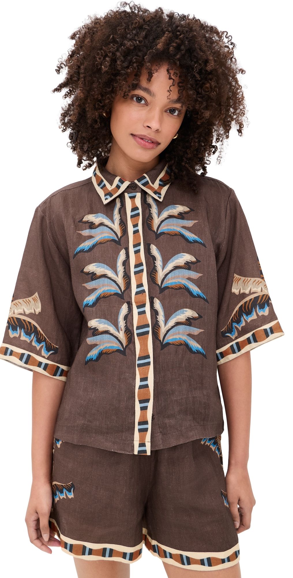 Las Sureñas Collared Shirt Bali Tiger S