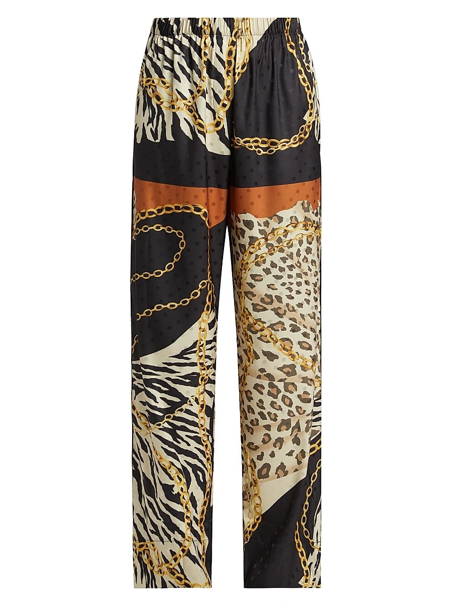 Women's Dora Animal-Chain-Print Pants - Size XS
