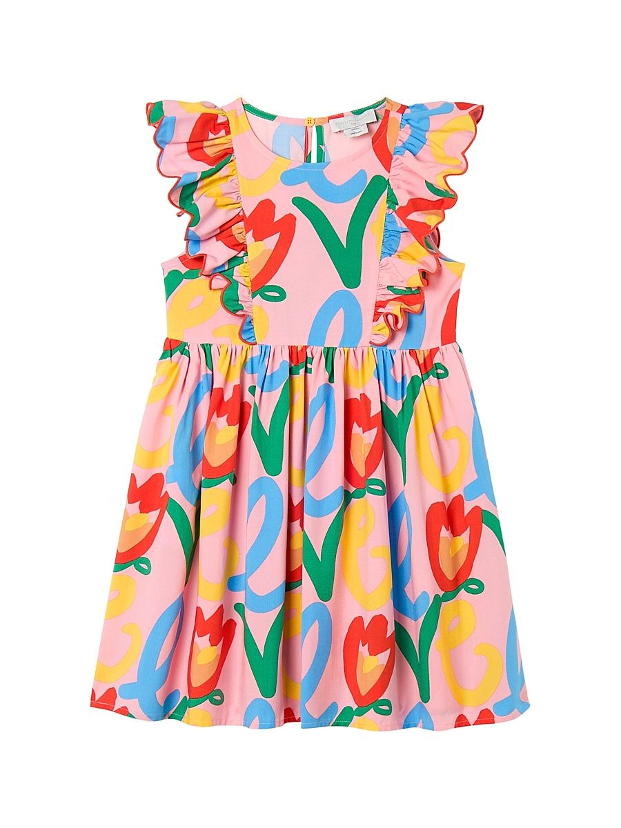 Little Girl's & Girl's Love Printed Short-Sleeve Dress - Pink - Size 12