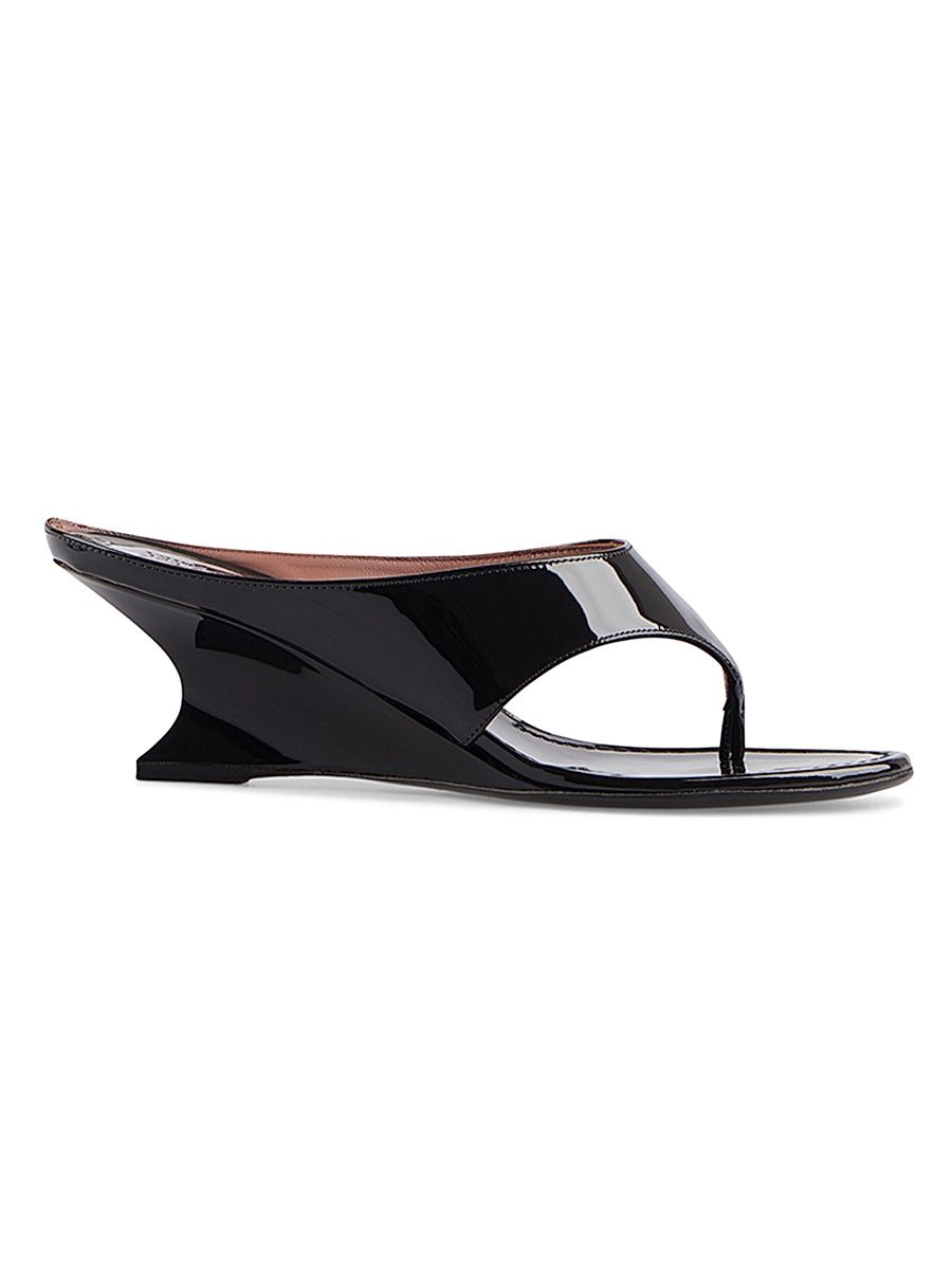 Women's Nina 50MM Patent Leather Mules - Black - Size 10