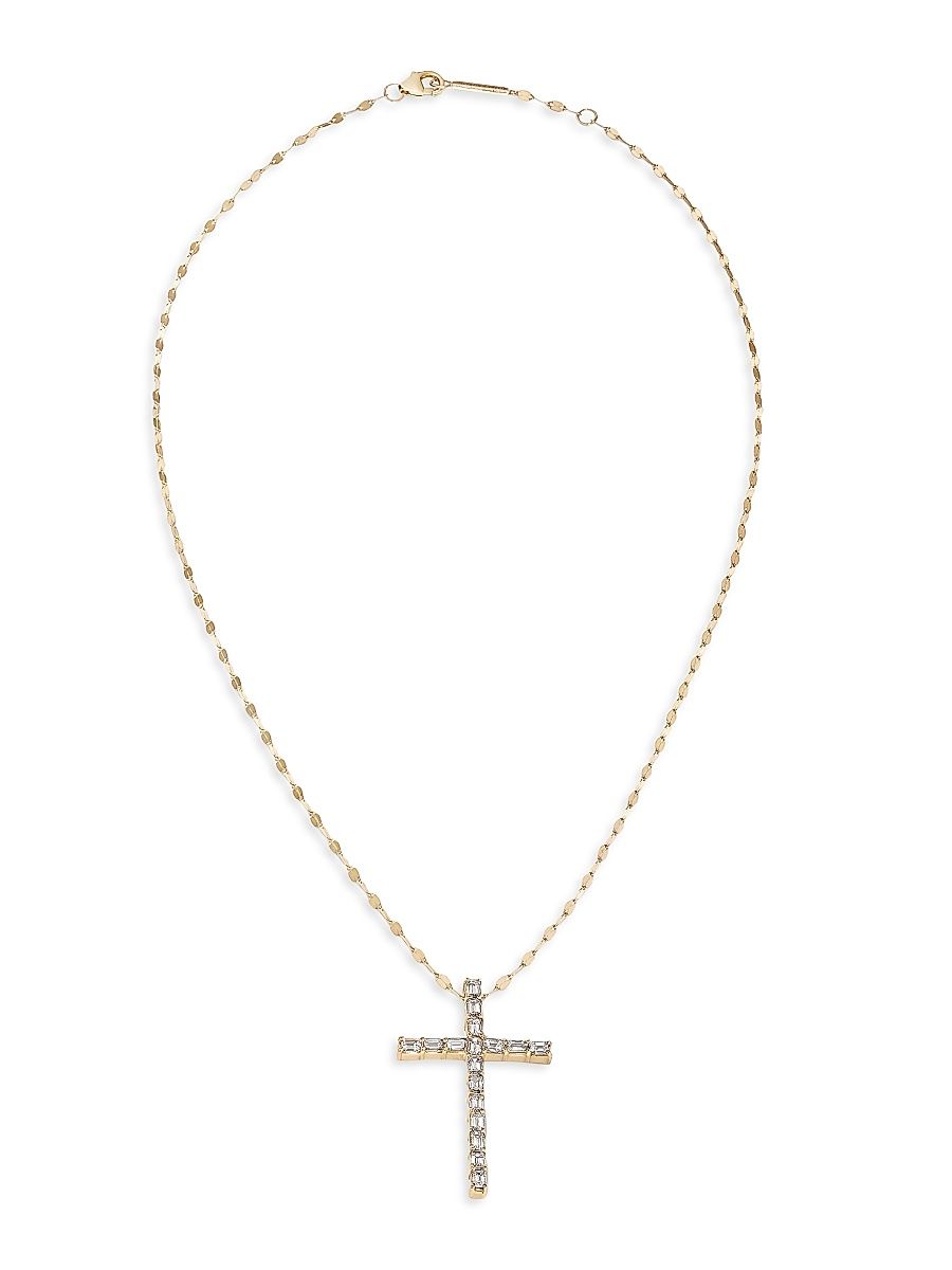 Women's Twenty 14K Yellow Gold & Diamond Cross Necklace