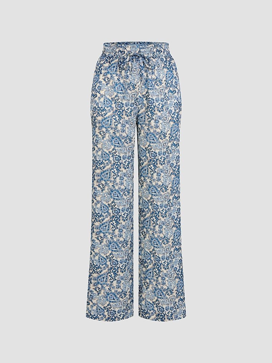 Women's The Maxime Pant - Chedworth Paisley Blue - Size XL
