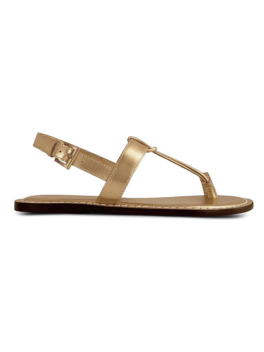 Women's Maverick 2 Metallic Leather Toe Ring Sandals - Gold - Size 11