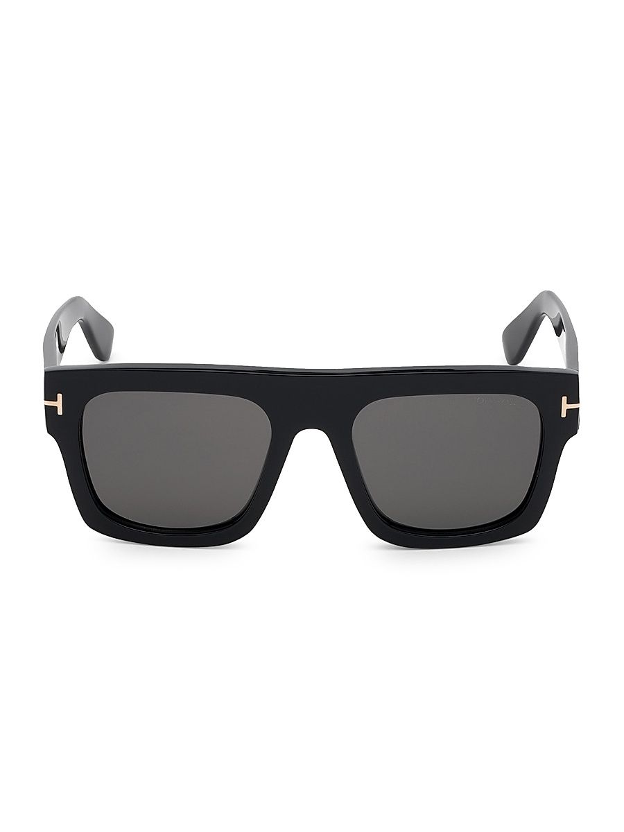 Women's Fausto 53MM Rectangular Sunglasses - Black