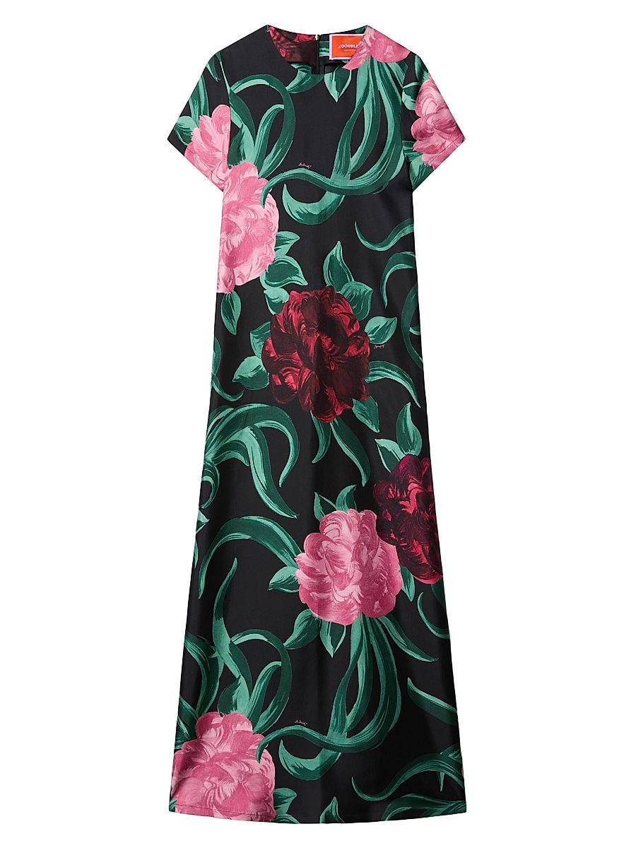 Women's Swing Dress - Peony Black - Size XL