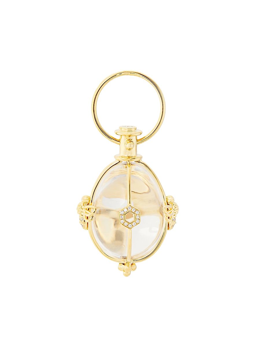 Women's Florence86 18K Yellow Gold, Crystal & Diamond Bee Amulet - Yellow Gold