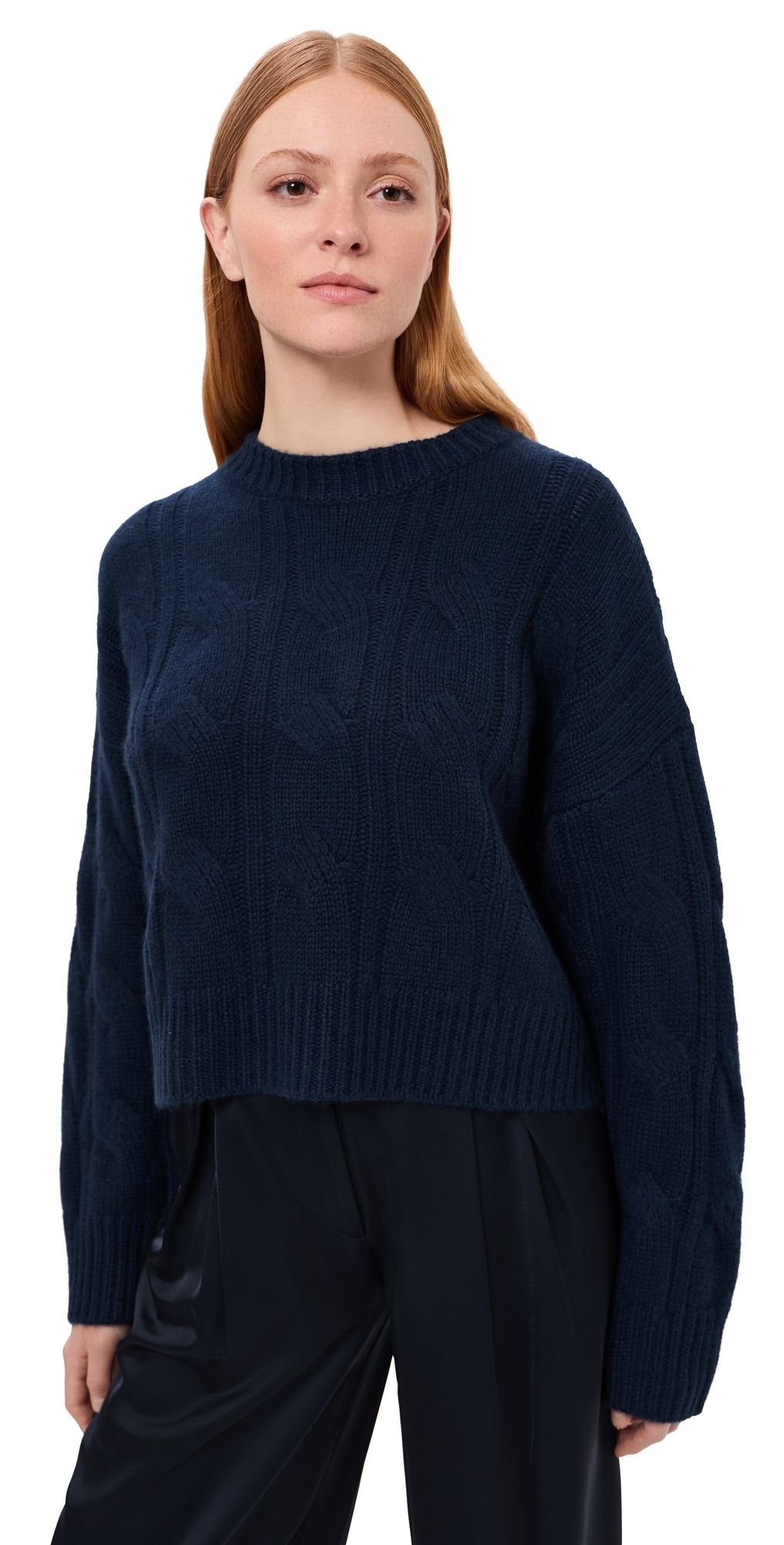 Sablyn Tristan Cashmere Crew Neck Pullover Midnight Navy S