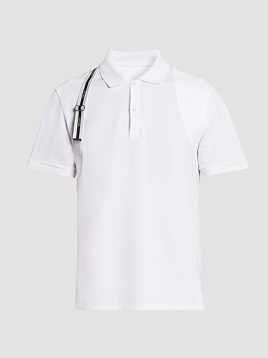 Men's Harness Cotton Polo Shirt - Optical White - Size Small